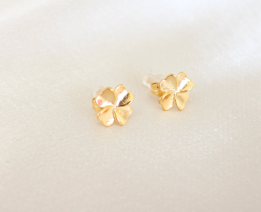 Aretes Trébol de 4 Hojas Xuping Oro Dorado