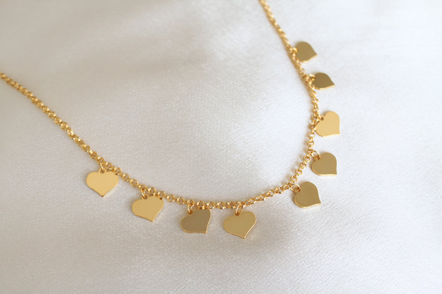 Collar Full Hearts Xuping Oro Dorado