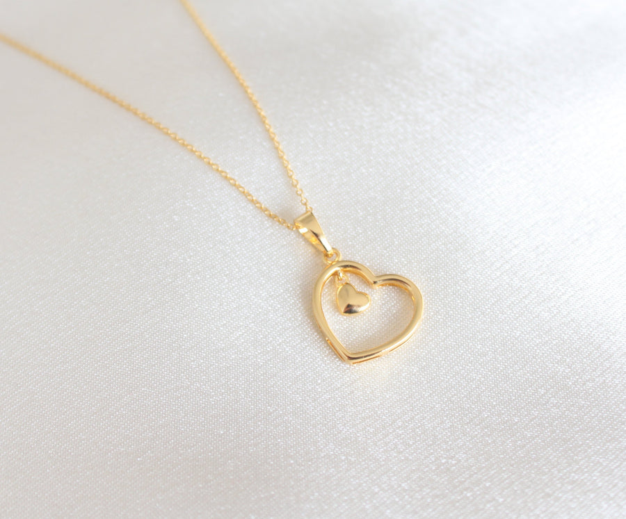 Collar Corazon Xuping Oro Dorado